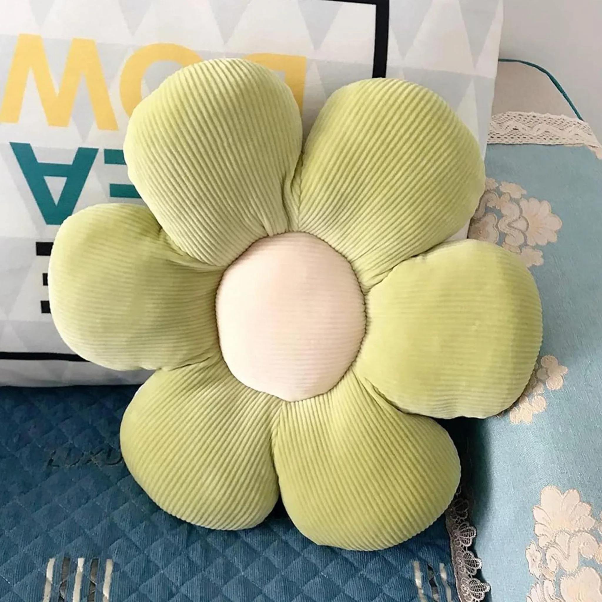 Dekokissen „Sonnenblume“ – Blumenform, 40 cm